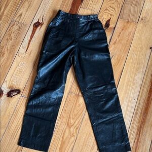 Women’s Leather Black Pants